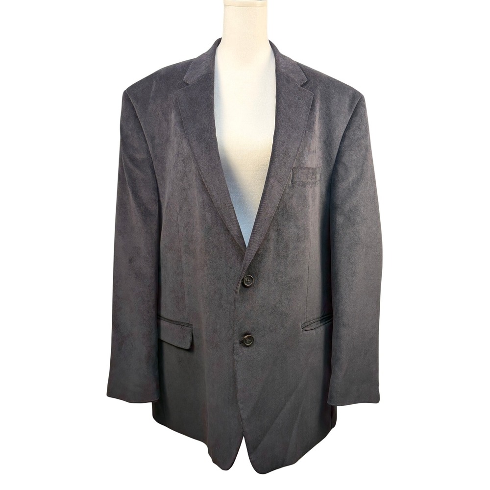 Mens Dark Gray Corduroy Chaps Blazer Size‎ 46R